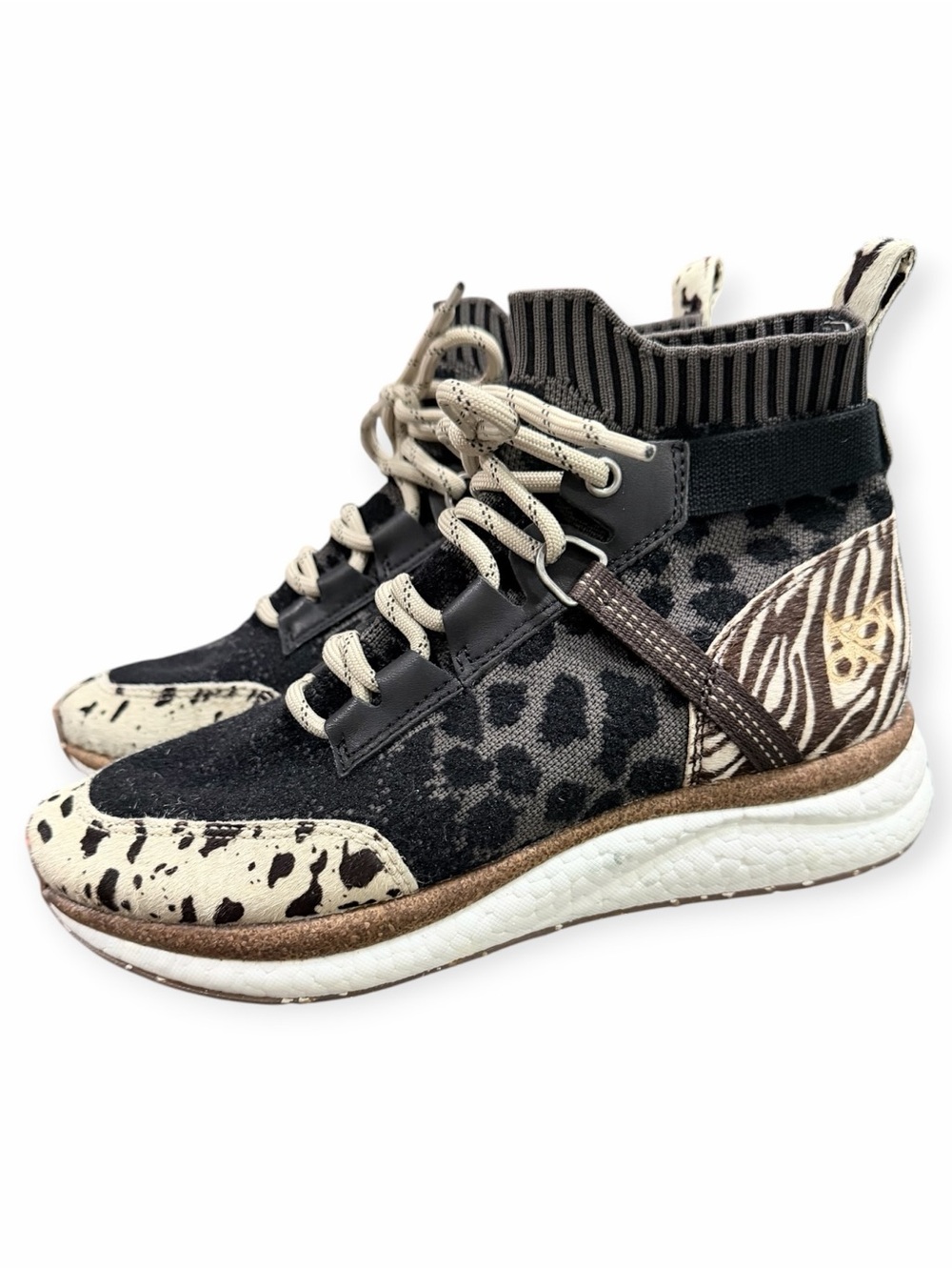 OTBT Hybrid Animal Print High Top Sneakers Size 7.5